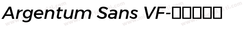 Argentum Sans VF字体转换
